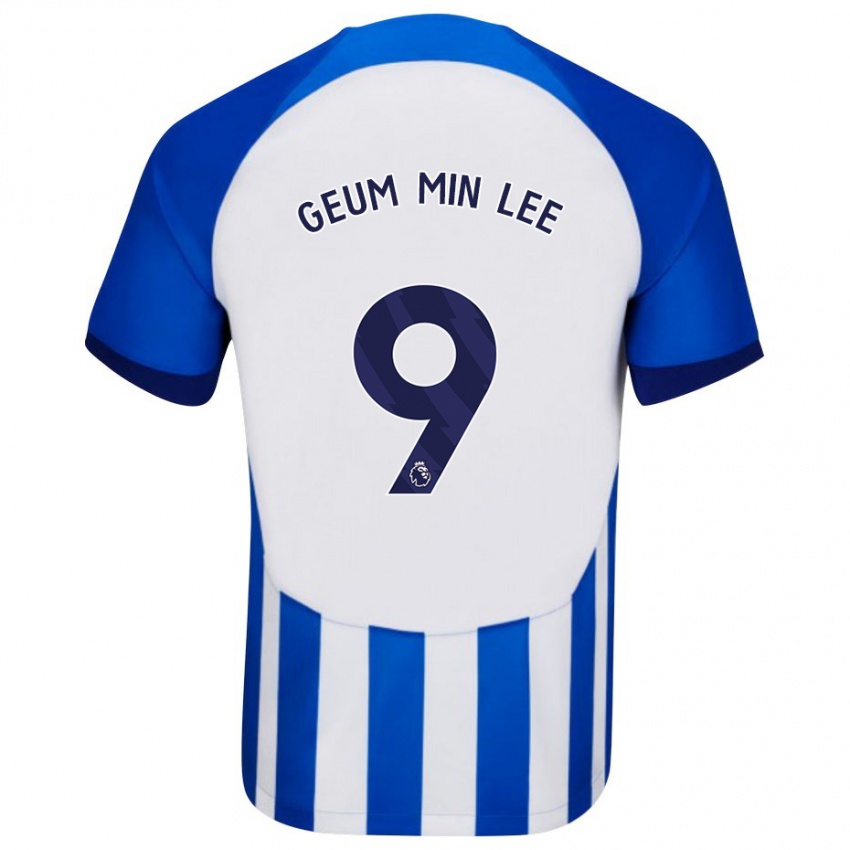 Uomo Maglia Lee Geum-Min #9 Blu Kit Gara Home 2023/24 Maglietta