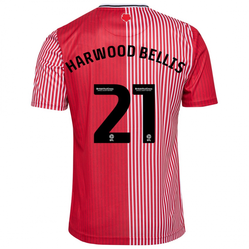 Uomo Maglia Taylor Harwood-Bellis #21 Rosso Kit Gara Home 2023/24 Maglietta