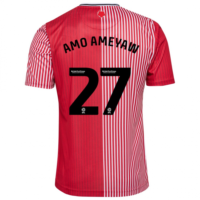 Uomo Maglia Samuel Amo-Ameyaw #27 Rosso Kit Gara Home 2023/24 Maglietta