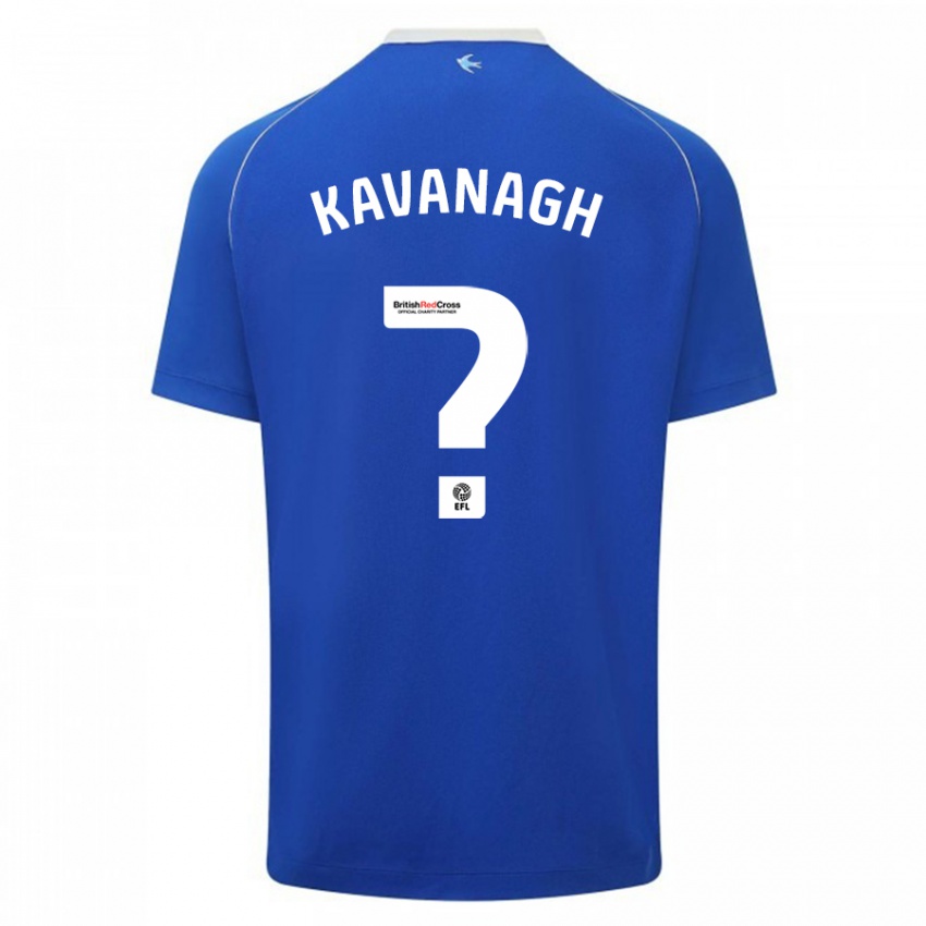 Uomo Maglia Ryan Kavanagh #0 Blu Kit Gara Home 2023/24 Maglietta