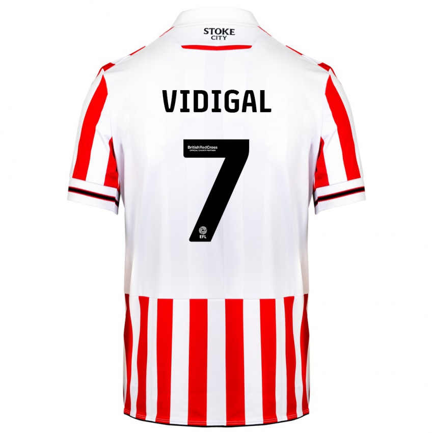 Uomo Maglia André Vidigal #7 Rosso Bianco Kit Gara Home 2023/24 Maglietta
