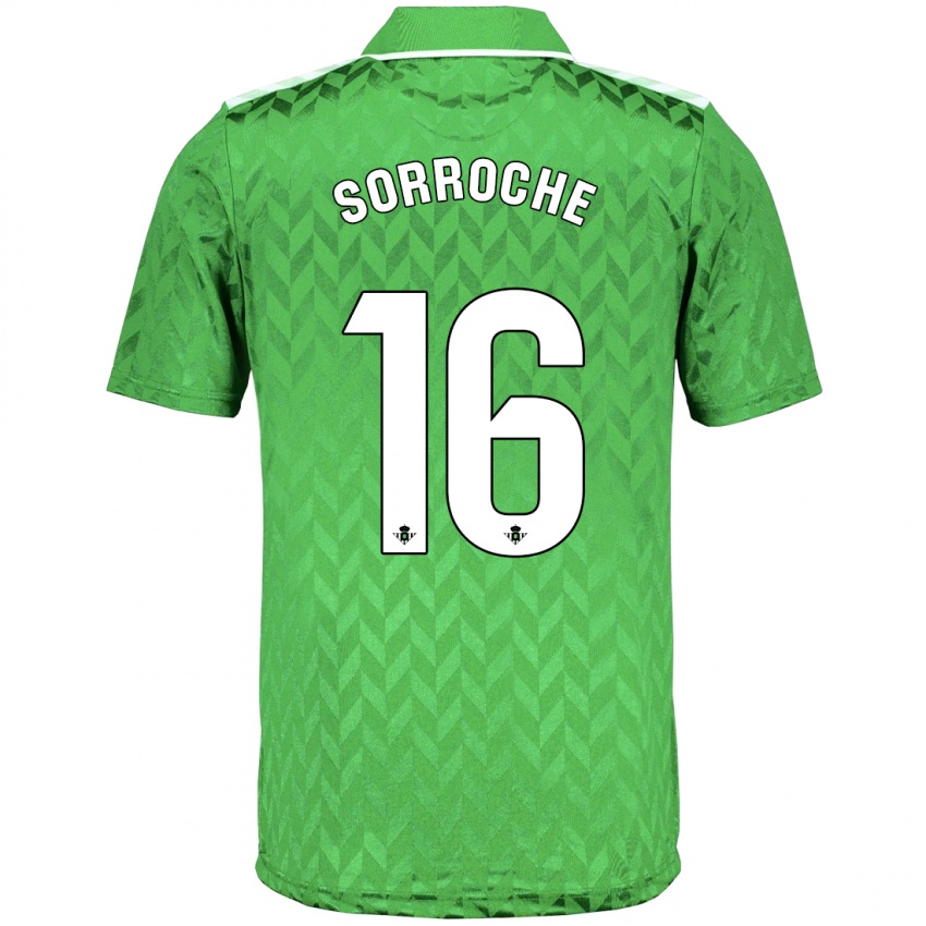 Uomo Maglia Ginés Sorroche #16 Verde Kit Gara Away 2023/24 Maglietta