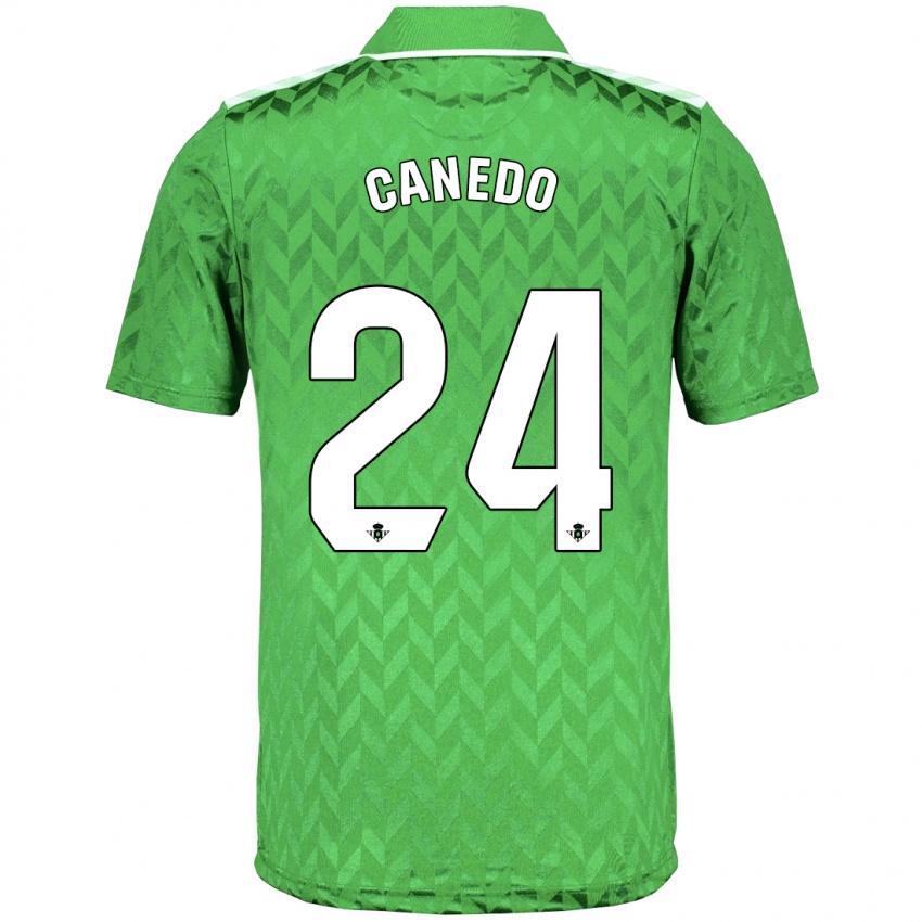 Uomo Maglia Damián Canedo #24 Verde Kit Gara Away 2023/24 Maglietta