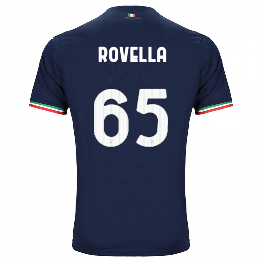 Uomo Maglia Nicolo Rovella #65 Marina Militare Kit Gara Away 2023/24 Maglietta