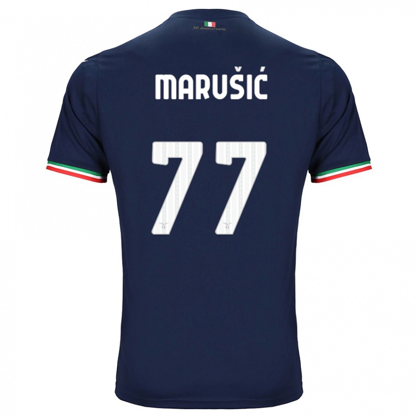 Uomo Maglia Adam Marusic #77 Marina Militare Kit Gara Away 2023/24 Maglietta