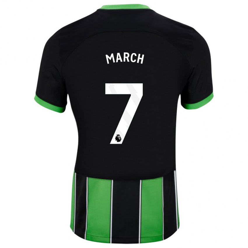 Uomo Maglia Solly March #7 Nero Verde Kit Gara Away 2023/24 Maglietta