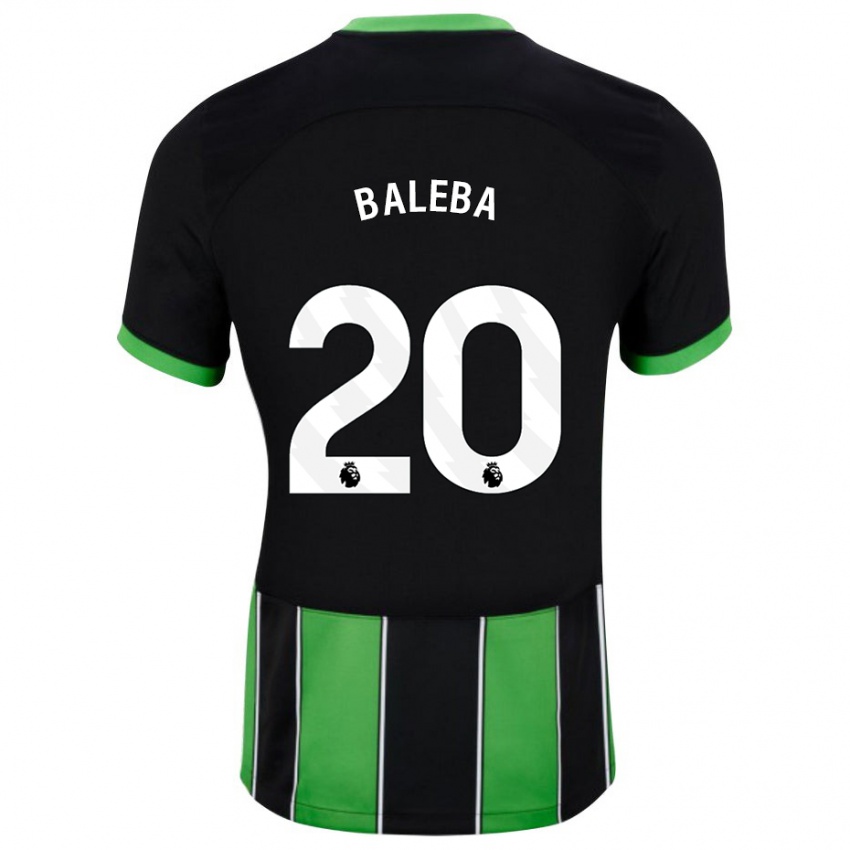 Uomo Maglia Carlos Baleba #20 Nero Verde Kit Gara Away 2023/24 Maglietta