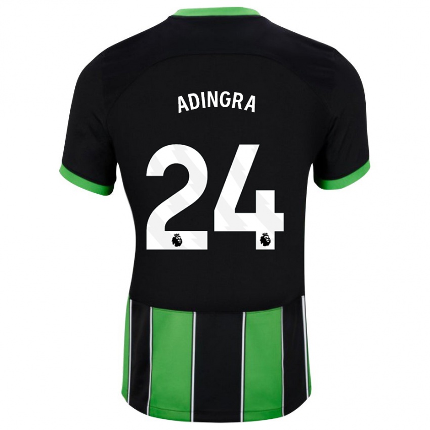 Uomo Maglia Simon Adingra #24 Nero Verde Kit Gara Away 2023/24 Maglietta