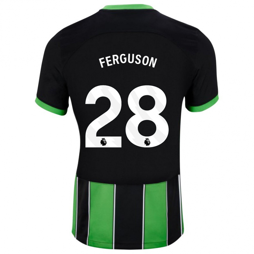 Uomo Maglia Evan Ferguson #28 Nero Verde Kit Gara Away 2023/24 Maglietta