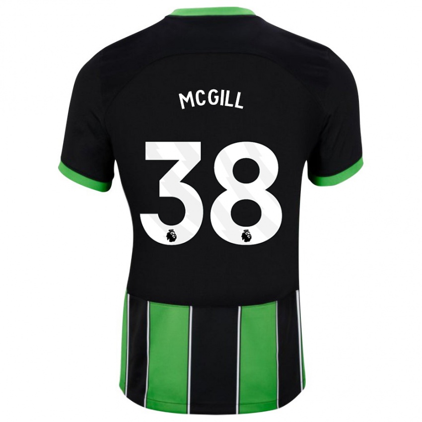 Uomo Maglia Tom Mcgill #38 Nero Verde Kit Gara Away 2023/24 Maglietta
