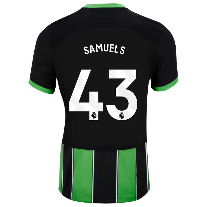 Uomo Maglia Imari Samuels #43 Nero Verde Kit Gara Away 2023/24 Maglietta