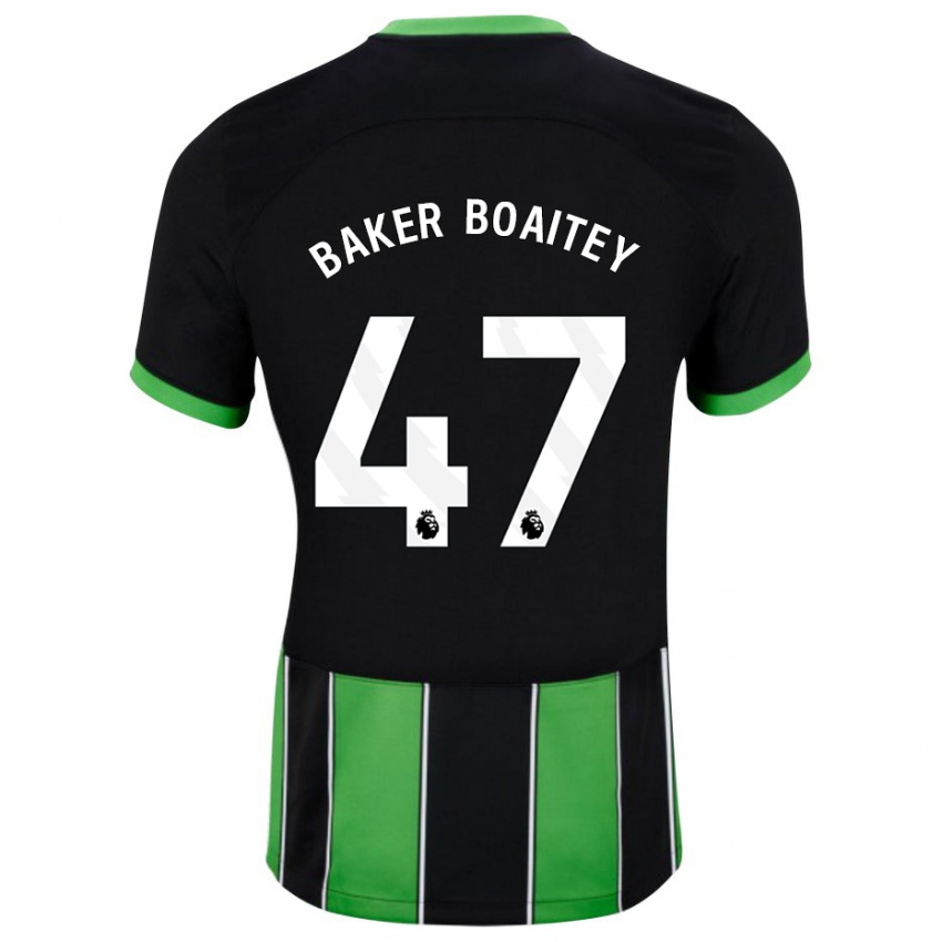 Uomo Maglia Benicio Baker-Boaitey #47 Nero Verde Kit Gara Away 2023/24 Maglietta