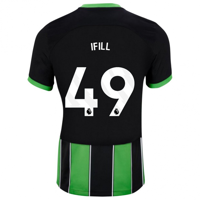 Uomo Maglia Marcus Ifill #49 Nero Verde Kit Gara Away 2023/24 Maglietta