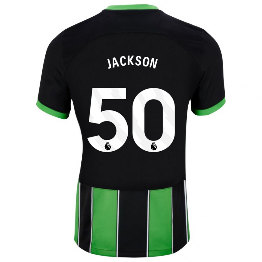 Uomo Maglia Ben Jackson #50 Nero Verde Kit Gara Away 2023/24 Maglietta