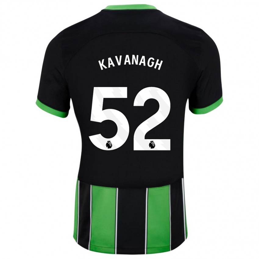 Uomo Maglia Leigh Kavanagh #52 Nero Verde Kit Gara Away 2023/24 Maglietta