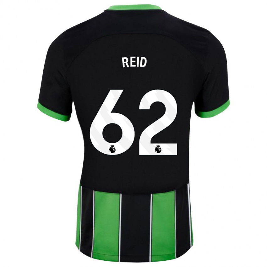 Uomo Maglia Tommy Reid #62 Nero Verde Kit Gara Away 2023/24 Maglietta