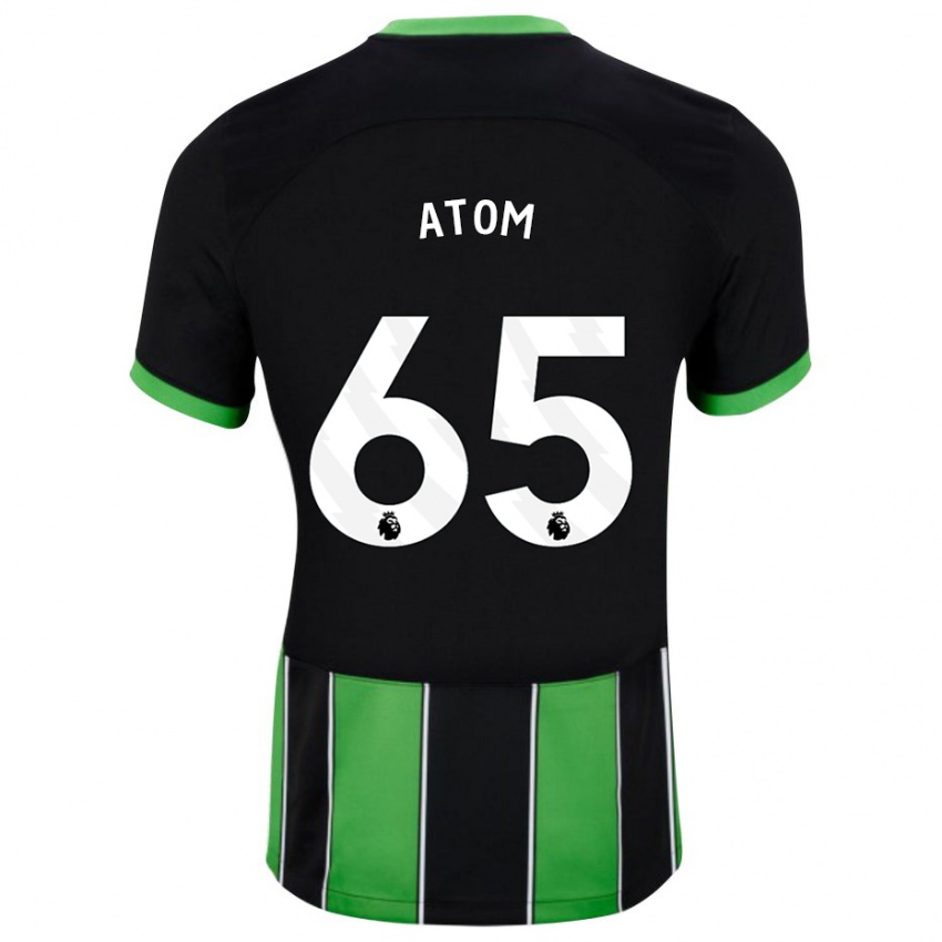 Uomo Maglia Noel Atom #65 Nero Verde Kit Gara Away 2023/24 Maglietta