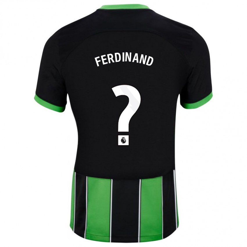 Uomo Maglia Lorenz Ferdinand #0 Nero Verde Kit Gara Away 2023/24 Maglietta