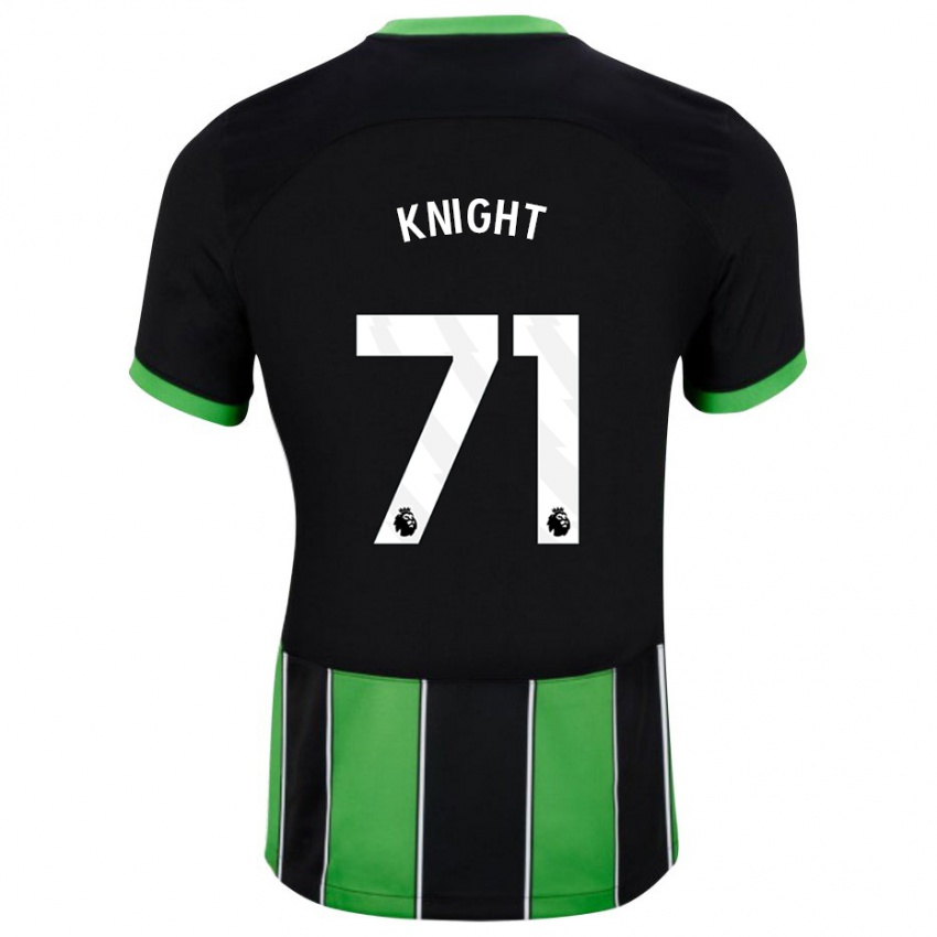 Uomo Maglia Joe Knight #71 Nero Verde Kit Gara Away 2023/24 Maglietta