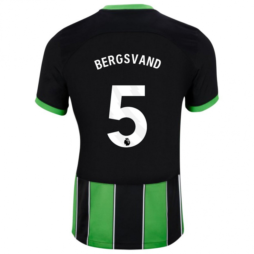 Uomo Maglia Guro Bergsvand #5 Nero Verde Kit Gara Away 2023/24 Maglietta