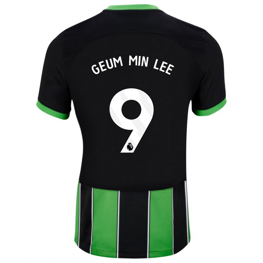 Uomo Maglia Lee Geum-Min #9 Nero Verde Kit Gara Away 2023/24 Maglietta