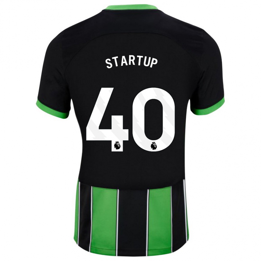 Uomo Maglia Katie Startup #40 Nero Verde Kit Gara Away 2023/24 Maglietta