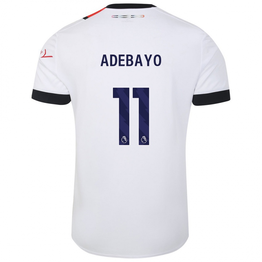 Uomo Maglia Elijah Adebayo #11 Bianco Kit Gara Away 2023/24 Maglietta