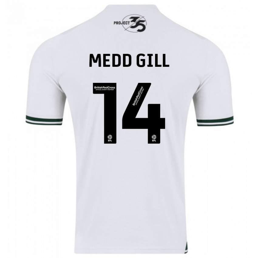 Uomo Maglia Tamsin Medd-Gill #14 Bianco Kit Gara Away 2023/24 Maglietta