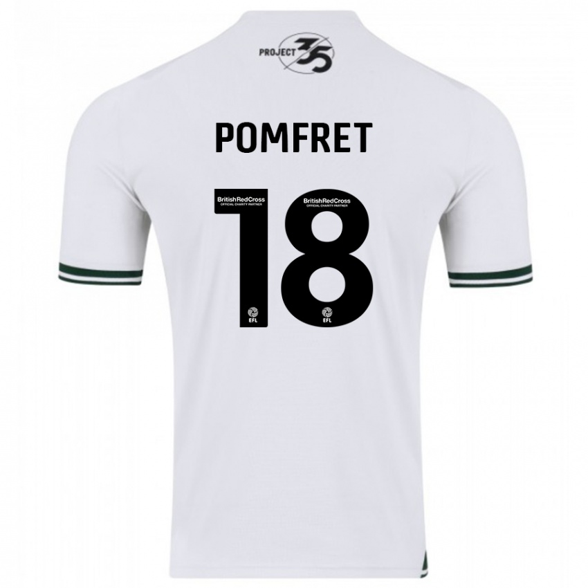 Uomo Maglia Taya Pomfret #18 Bianco Kit Gara Away 2023/24 Maglietta