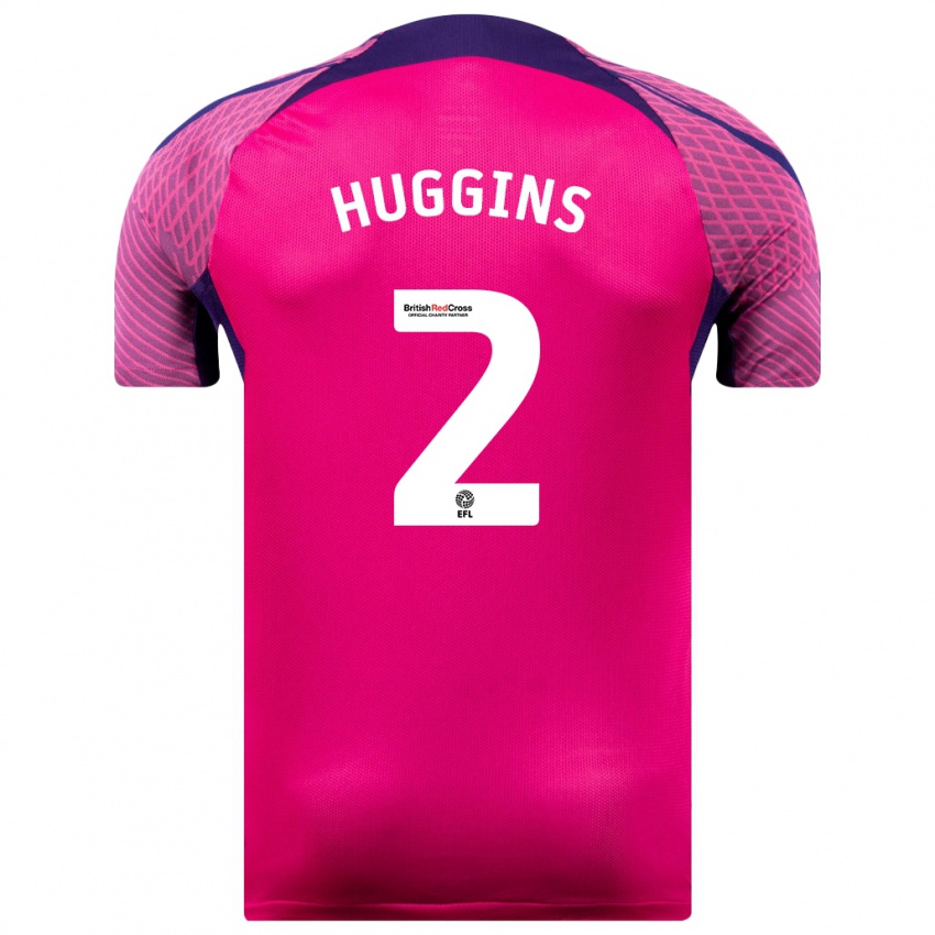 Uomo Maglia Niall Huggins #2 Porpora Kit Gara Away 2023/24 Maglietta