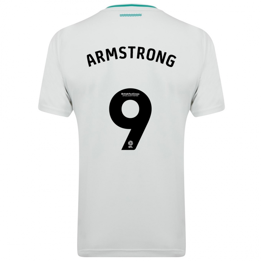Uomo Maglia Adam Armstrong #9 Bianco Kit Gara Away 2023/24 Maglietta