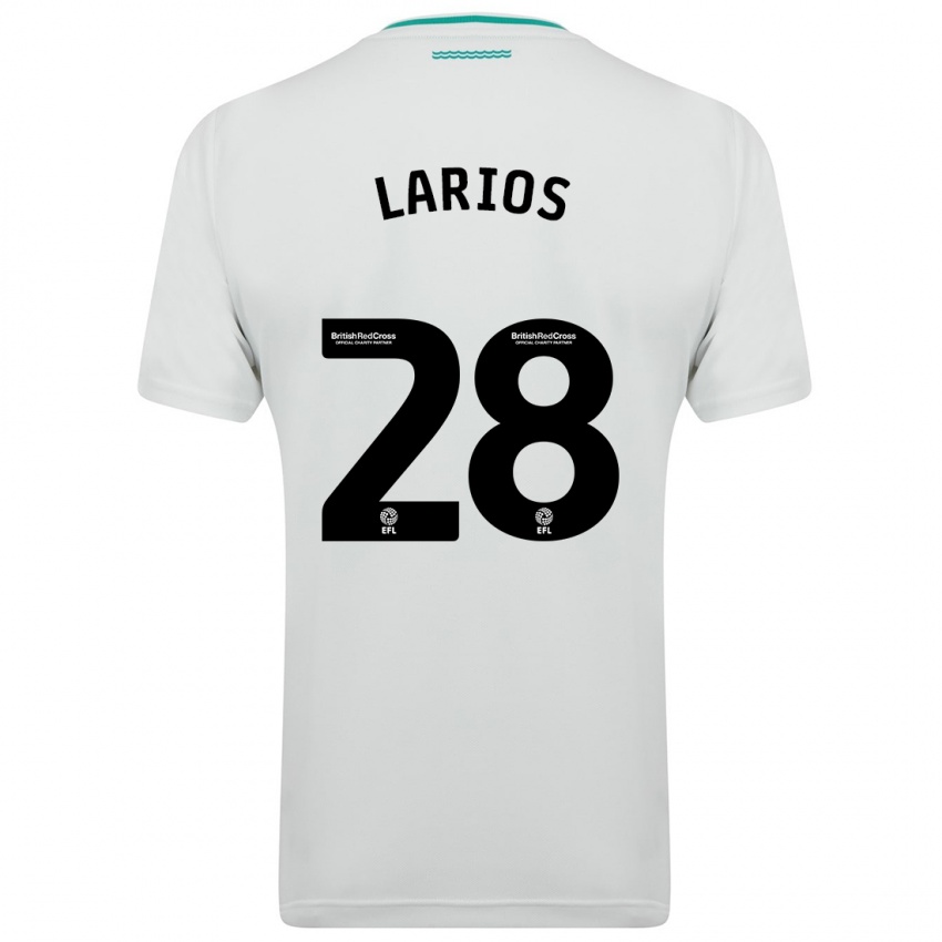 Uomo Maglia Juan Larios #28 Bianco Kit Gara Away 2023/24 Maglietta