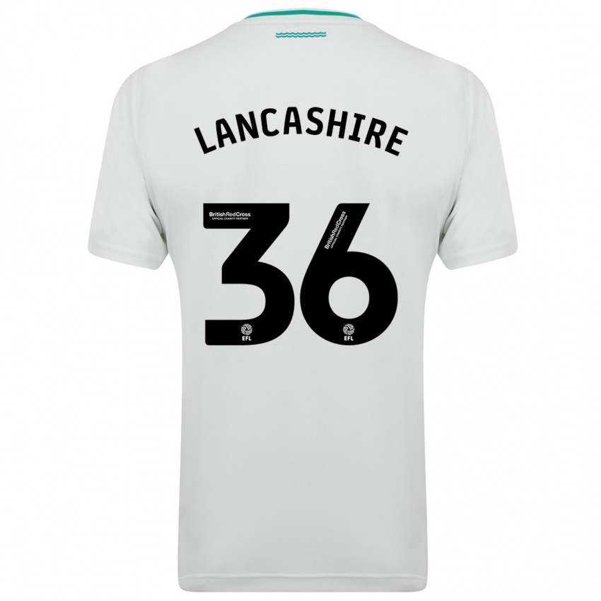 Uomo Maglia Olly Lancashire #36 Bianco Kit Gara Away 2023/24 Maglietta