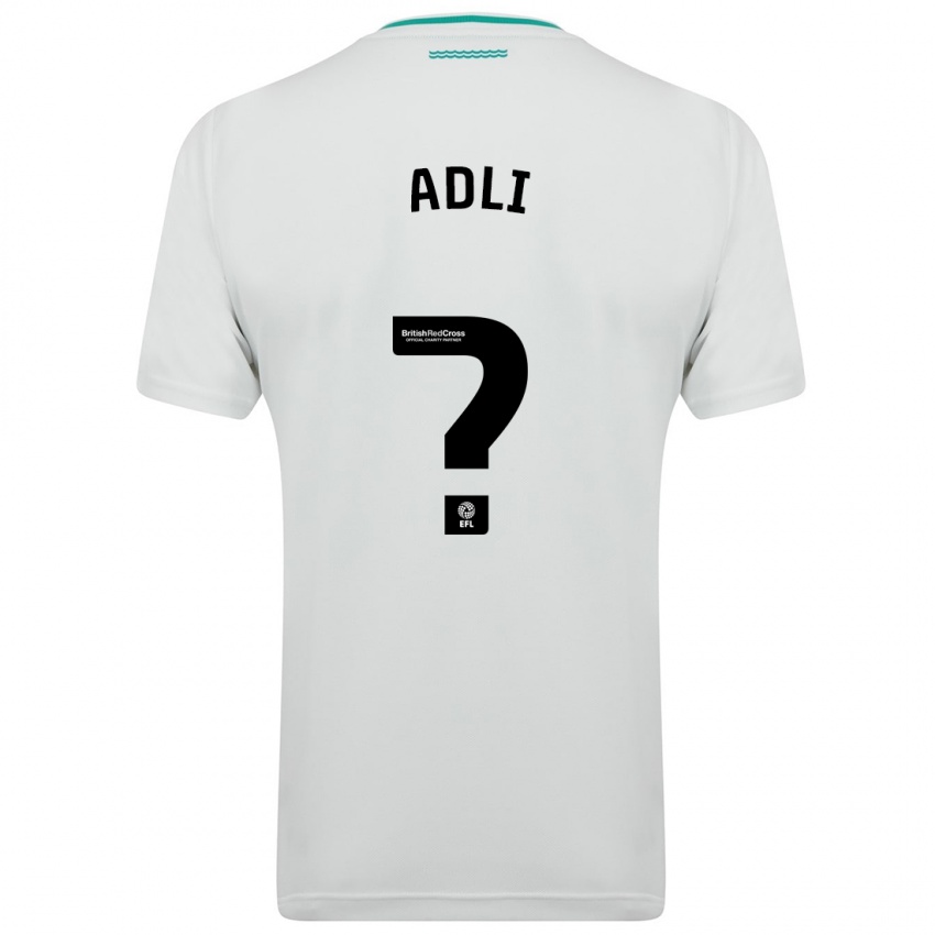 Uomo Maglia Mohamed Adli #0 Bianco Kit Gara Away 2023/24 Maglietta