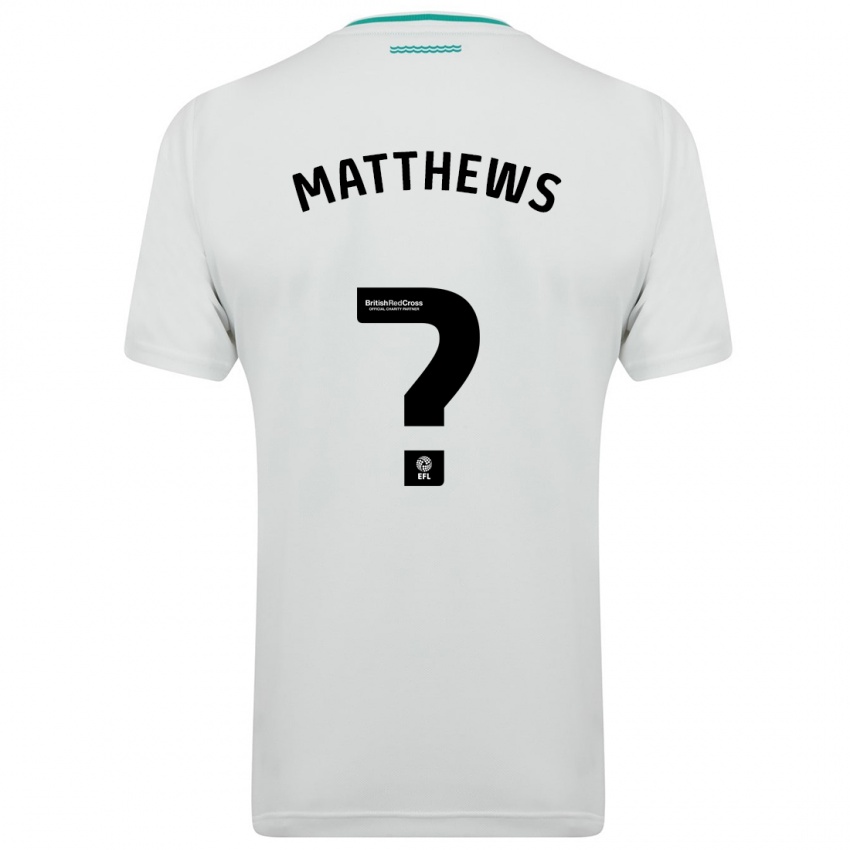 Uomo Maglia Abdulhalim Okonola-Matthews #0 Bianco Kit Gara Away 2023/24 Maglietta