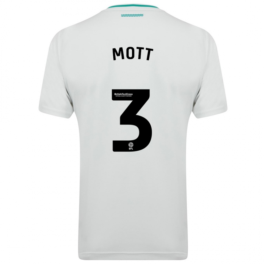 Uomo Maglia Millicent Mott #3 Bianco Kit Gara Away 2023/24 Maglietta