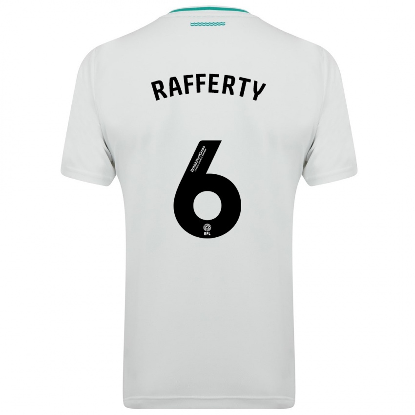 Uomo Maglia Laura Rafferty #6 Bianco Kit Gara Away 2023/24 Maglietta
