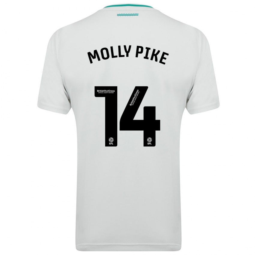 Uomo Maglia Molly Pike #14 Bianco Kit Gara Away 2023/24 Maglietta