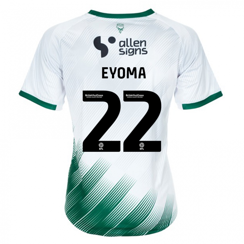 Uomo Maglia Timothy Eyoma #22 Bianco Kit Gara Away 2023/24 Maglietta