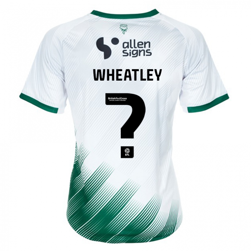 Uomo Maglia Kyrell Wheatley #0 Bianco Kit Gara Away 2023/24 Maglietta