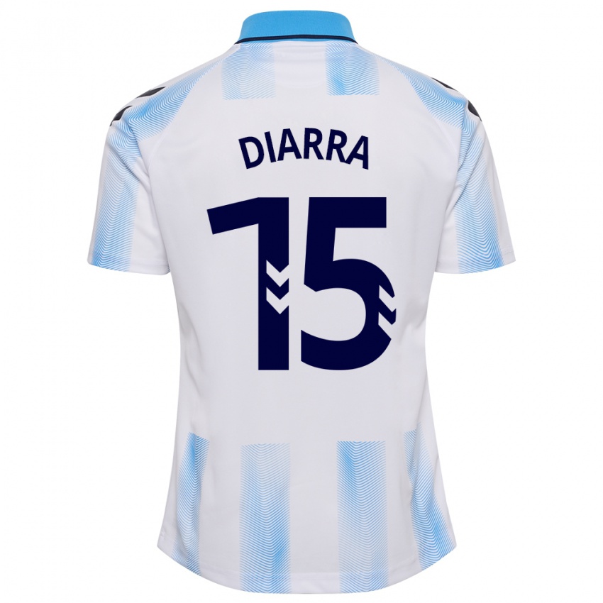 Donna Maglia Moussa Diarra #15 Bianco Blu Kit Gara Home 2023/24 Maglietta
