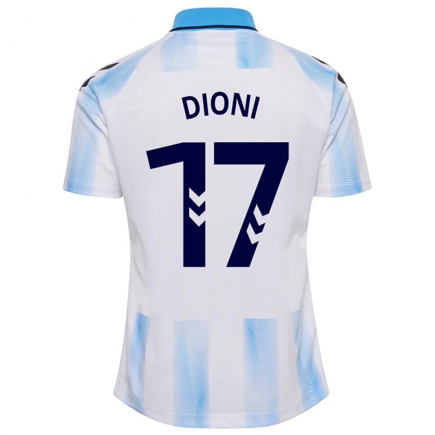 Donna Maglia Dioni #17 Bianco Blu Kit Gara Home 2023/24 Maglietta