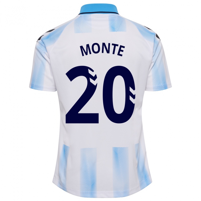 Donna Maglia Nélson Monte #20 Bianco Blu Kit Gara Home 2023/24 Maglietta