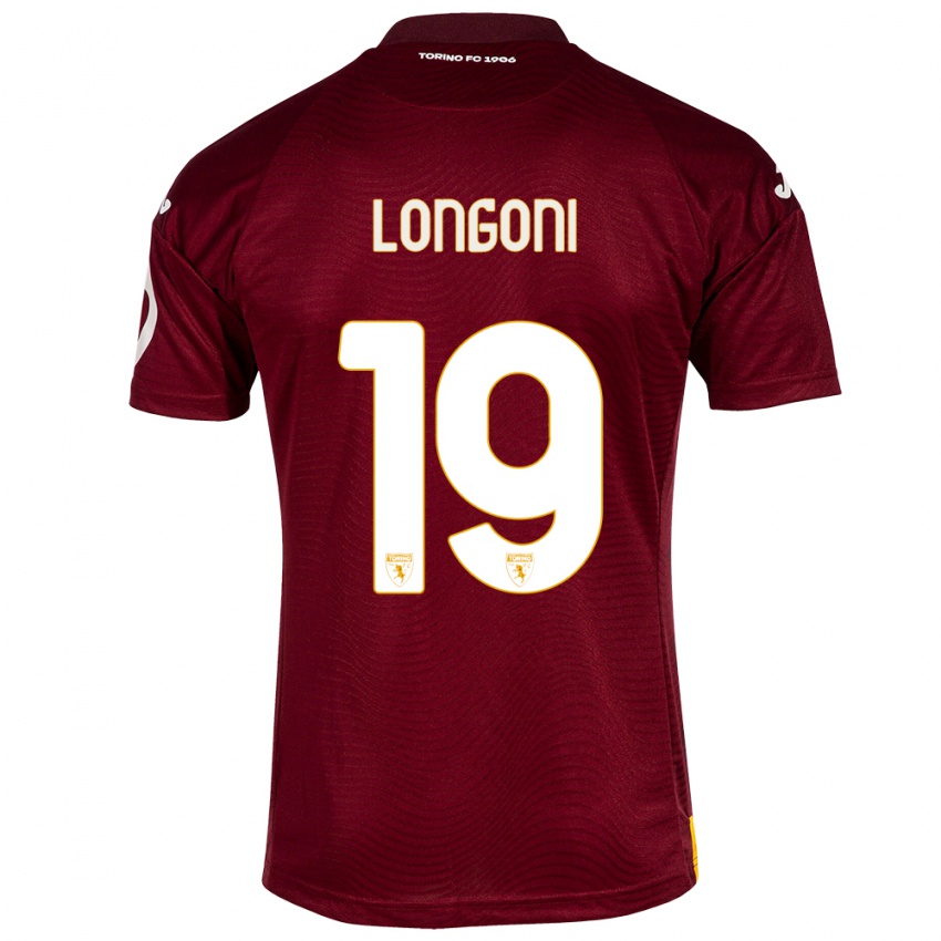 Donna Maglia Marco Longoni #19 Rosso Scuro Kit Gara Home 2023/24 Maglietta