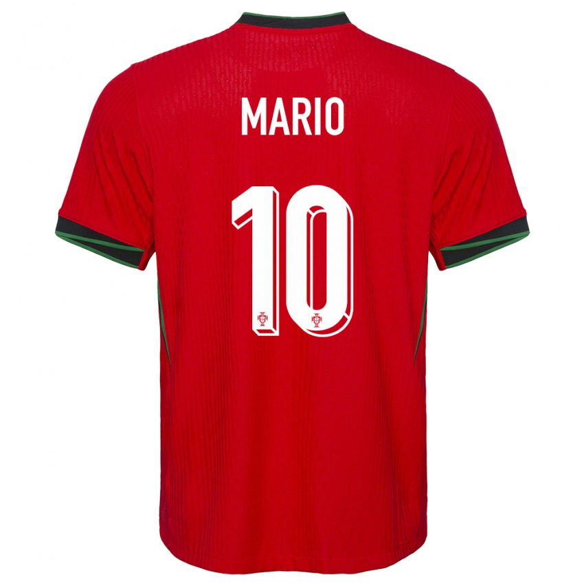 Bambino Maglia Portogallo Joao Mario #10 Rosso Kit Gara Home 24-26 Maglietta