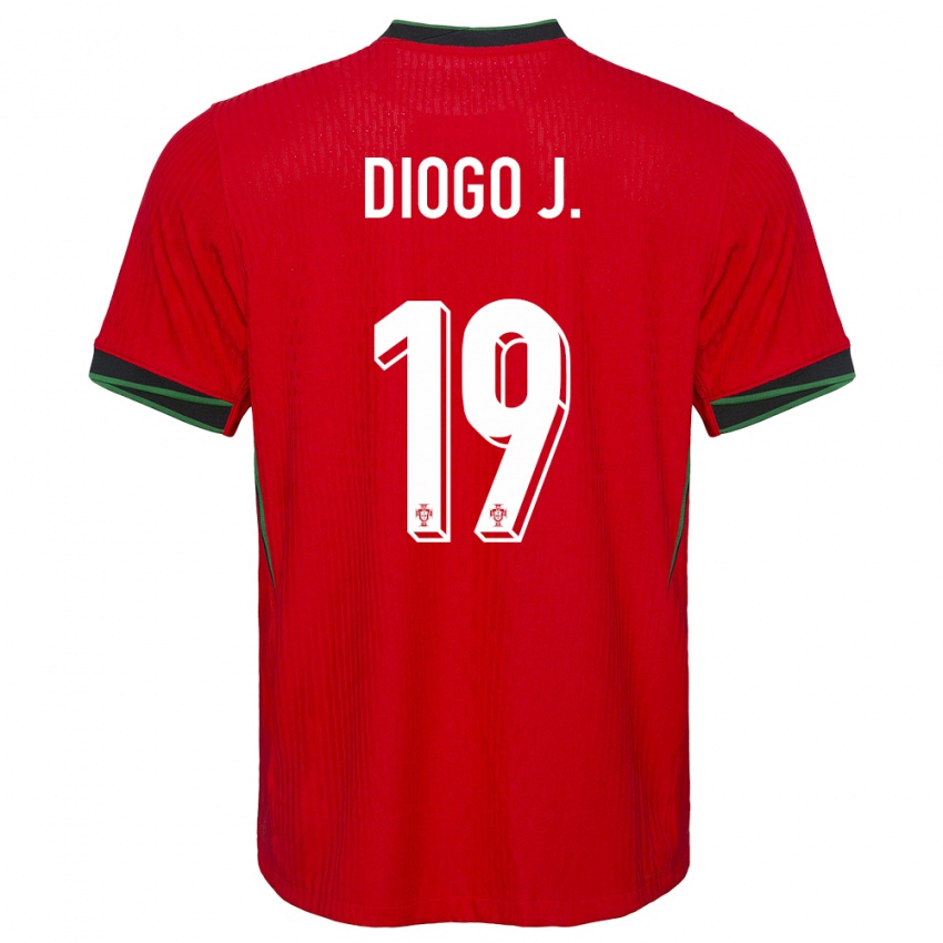 Bambino Maglia Portogallo Diogo Jota #19 Rosso Kit Gara Home 24-26 Maglietta