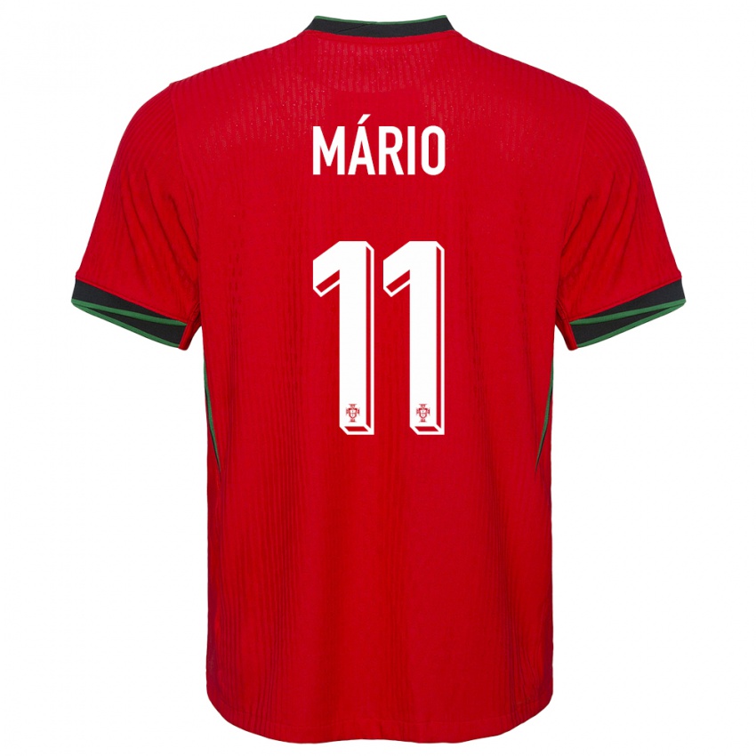 Bambino Maglia Portogallo Joao Mario #11 Rosso Kit Gara Home 24-26 Maglietta
