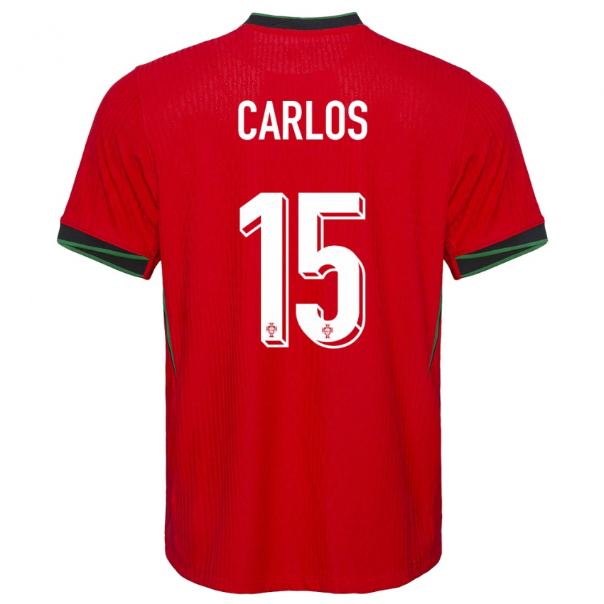 Bambino Maglia Portogallo Ze Carlos #15 Rosso Kit Gara Home 24-26 Maglietta
