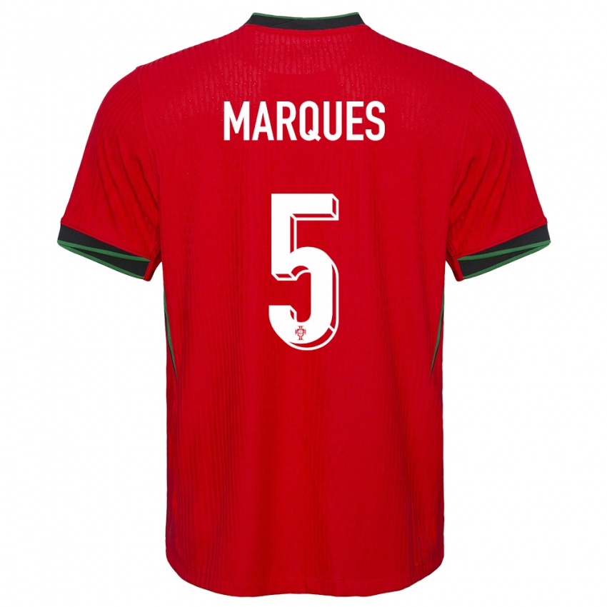 Bambino Maglia Portogallo Martim Marques #5 Rosso Kit Gara Home 24-26 Maglietta