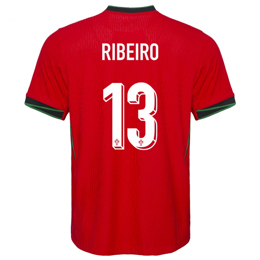 Bambino Maglia Portogallo Antonio Ribeiro #13 Rosso Kit Gara Home 24-26 Maglietta